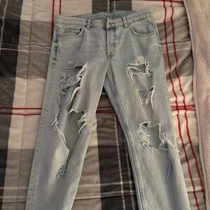 Boyfriend Low Waist Light Blue Women's Jeans